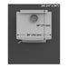 Drolet Tinted Tempered Glass Hearth Pad 10 Mm - 54" X 46 3/4" hearth pad - side angle