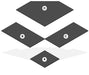 Drolet Modular Hearth Pad System 54" - Corner hearth pad - front view