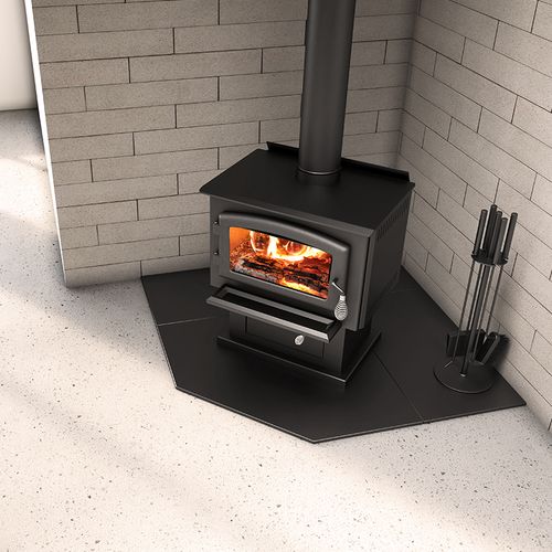 Drolet Modular Hearth Pad System 60" - Corner hearth pad - side angle