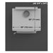 Drolet Black Steel Hearth Pad 46 3/4" X 54" hearth pad - side angle