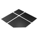 Drolet Black Steel Hearth Pad 54" - Corner hearth pad - front view