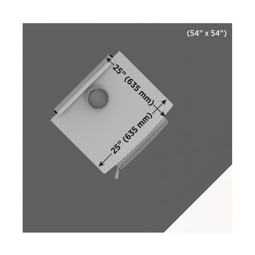 Drolet Black Steel Hearth Pad 54" - Corner hearth pad - feature detail