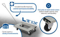 Vestil ACP-1824-9-HDL aluminum channel dolly with handle feature overview 2