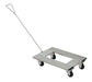 Vestil ACP-1824-9-HDL Aluminum Channel Dolly with Handle 18 in. x 24 in. Deck with Hard Rubber Casters 900 lb. Capacity Silve