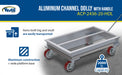 Vestil ACP-2136-20-HDL aluminum channel dolly with handle feature overview 2