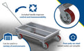 Vestil ACP-2136-20-HDL aluminum channel dolly with handle feature overview 1