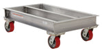 Vestil ACP-2136-20 Aluminum Channel Dolly 21 in. x 36 in. Deck with Poly-On-Steel Casters 2,000 lb. Capacity Silver