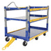 Vestil AEC-3660-3-GFN steel ergo cart with adjustable shelves and glass filled - view 3