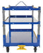 Vestil AEC-3660-3-GFN steel ergo cart with adjustable shelves and glass filled - view 5