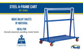 Vestil AF-3060 steel a-frame cart feature overview 1