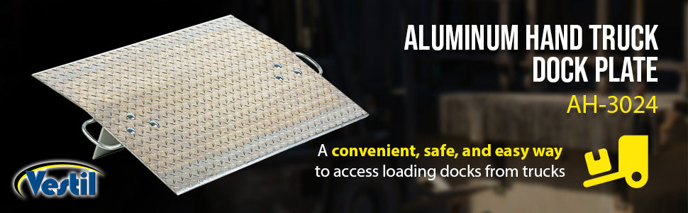 Vestil AH-3024 aluminum hand truck dock plate feature overview 3