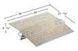Vestil AH-3024 aluminum hand truck dock plate dimensions diagram