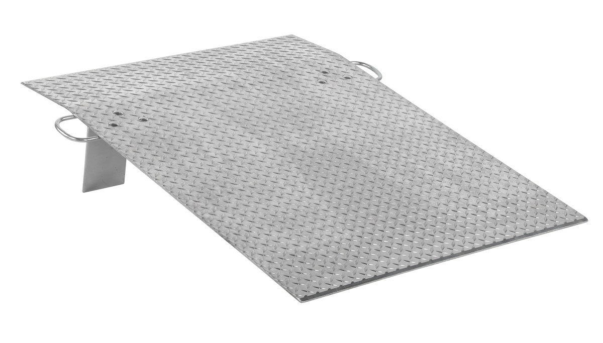 Vestil AH-3648 Aluminum Hand Truck Dock Plate 36 in. x 48 in. 700 lb. Capacity Silver
