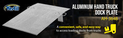 Vestil AH-3648 aluminum hand truck dock plate feature overview 3
