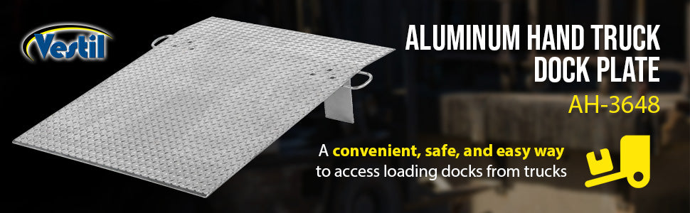 Vestil AH-3648 aluminum hand truck dock plate feature overview 3