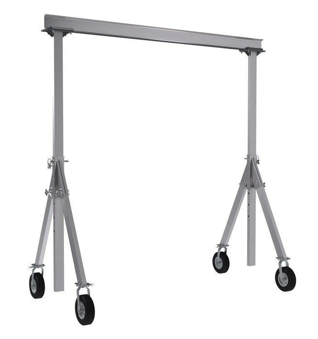 Vestil AHA-15-10-12-PNU Aluminum Adjustable Height Gantry Crane with Pneumatic Casters 10 ft. Wide x 12 ft. Max Usable Height