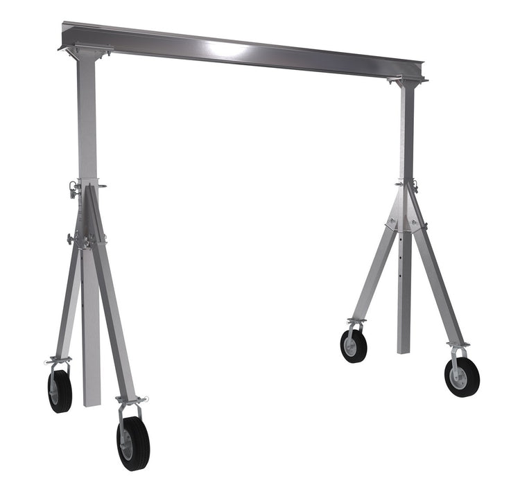 Vestil AHA-15-12-10-PNU Aluminum Adjustable Height Gantry Crane with Pneumatic Casters 12 ft. Wide x 10 ft. Max Usable Height