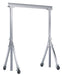 Vestil AHA-2-10-10-TLC Aluminum Adjustable Height Gantry Crane with Total Locking Glass Filled Nylon Casters 10 ft. Wide x 10
