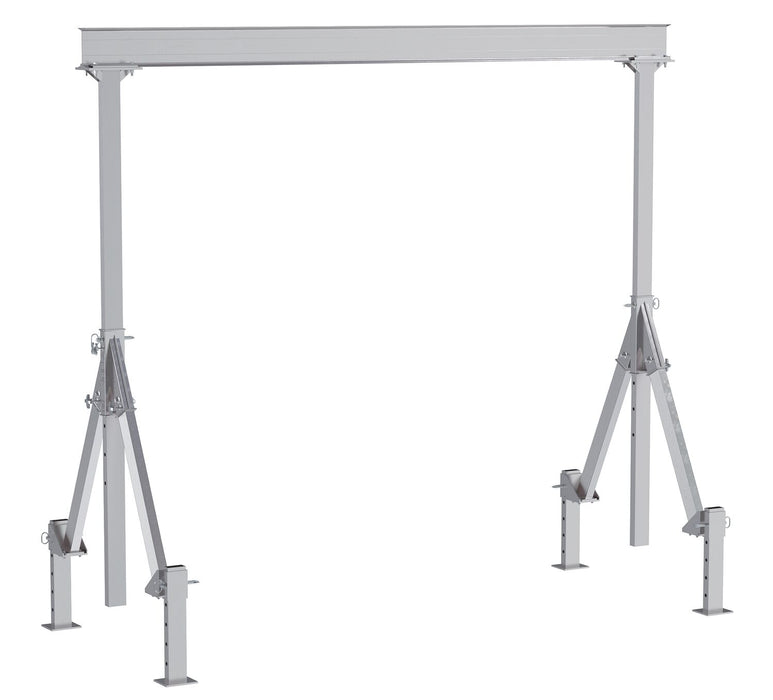 Vestil AHA-2-12-12-ALO Aluminum Adjustable Height Gantry Crane With Adjustable Leveling Option 12 ft. Wide X 12 ft. Max Usabl