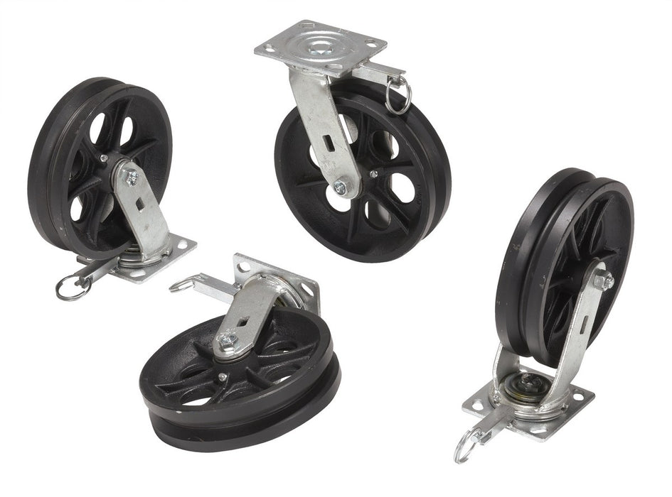 Vestil AHA-2/4-V4 cast iron swivel v-groove casters with - view 2