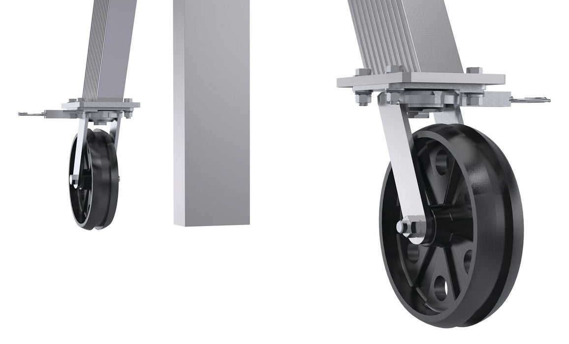 Vestil AHA-2-8-12-VG aluminum adjustable height gantry crane with v-groove cast iron - view 2