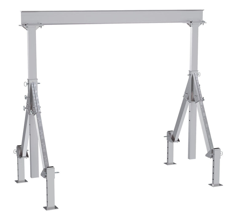 Vestil AHA-4-10-10-ALO Aluminum Adjustable Height Gantry Crane With Adjustable Leveling Option 10 ft. Wide x 10 ft. Max Usabl
