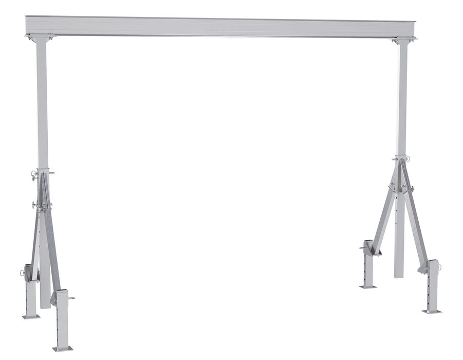 Vestil AHA-4-15-12-ALO Aluminum Adjustable Height Gantry Crane With Adjustable Leveling Option 15 ft. Wide X 12 ft. Max Usabl