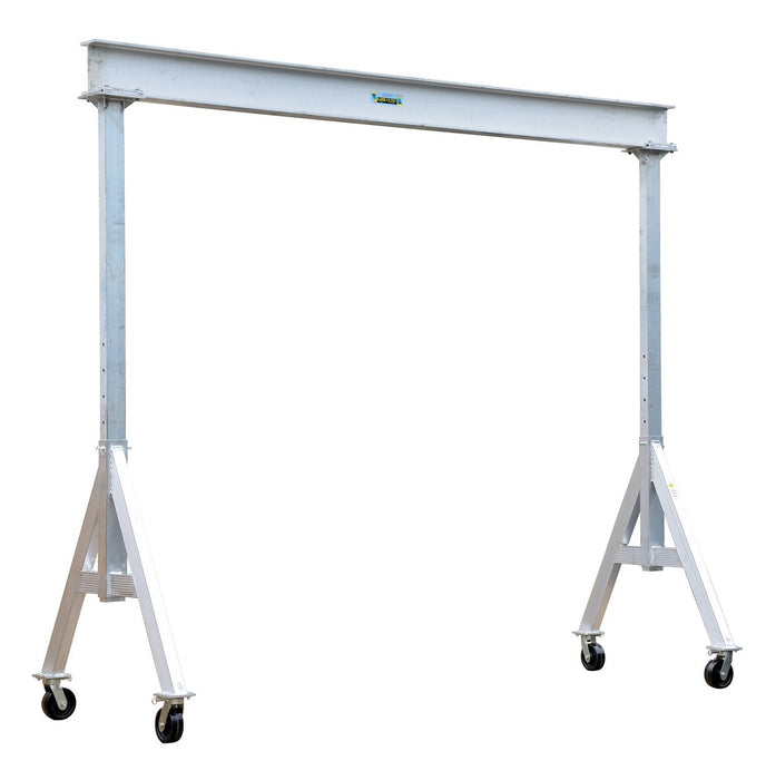 Vestil AHA-6-10-10 Aluminum Adjustable Height Gantry Crane with Phenolic Casters 10 ft.Wide x 10 ft. Max Usable Height 6,000 