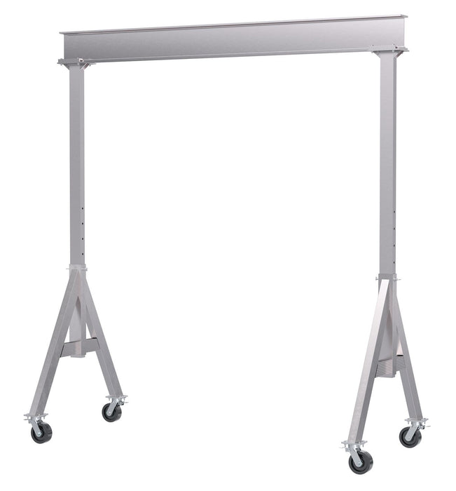Vestil AHA-6-15-10-TLC Aluminum Adjustable Height Gantry Crane with Total Locking Phenolic Casters 15 ft. Wide x 10 ft. Max U