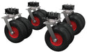 Vestil AHA-PNU-DT4-RF Pneumatic Rubber Dual Tire Kit 15-1/2 in. x 5-7/8 in. Wheel For Aluminum Adjustable Height Gantry Crane