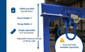 Vestil AHS-2-15-10-VG steel adjustable height gantry crane with v-groove cast iron feature overview 2