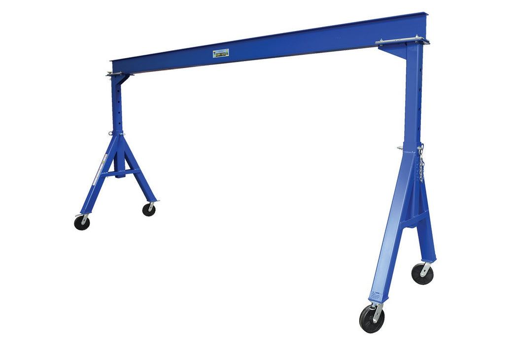 Vestil AHS-4-15-7 Steel Adjustable Height Gantry Crane with Phenolic Casters 15 ft.Wide x 7 ft. Max Usable Height 4,000 lb. C