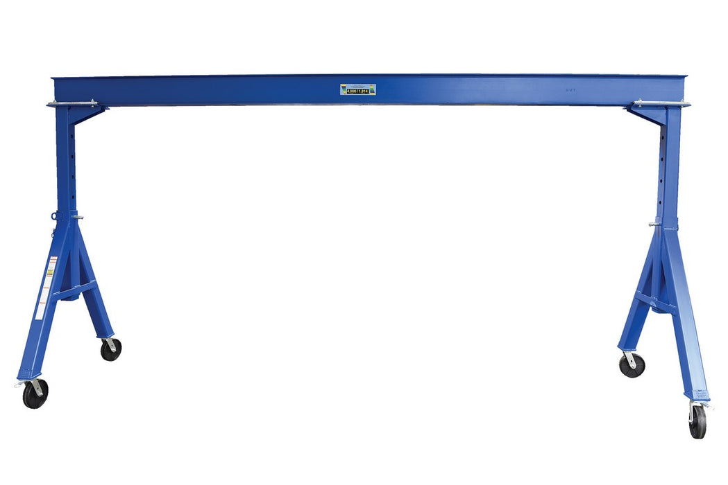 Vestil AHS-4-15-7 steel adjustable height gantry crane with phenolic casters - view 3