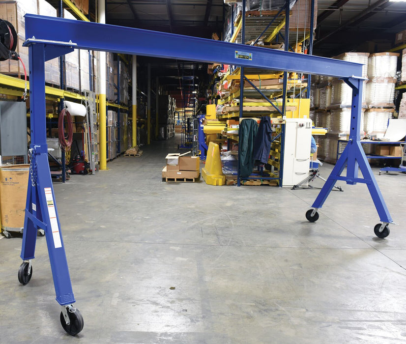 Vestil AHS-4-15-7 steel adjustable height gantry crane with phenolic casters - view 5