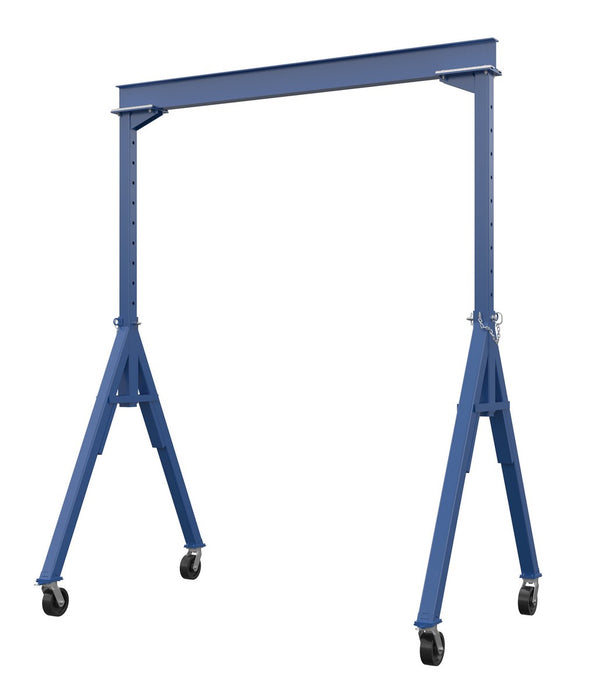 Vestil AHS-8-10-14 Steel Adjustable Height Gantry Crane with Phenolic Casters 10 ft.Wide x 14 ft. Max Usable Height 8,000 lb.