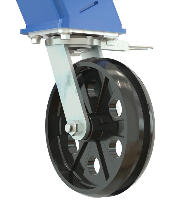 Vestil AHSN-4-15-12-VG steel knock-down adjustable height gantry crane with v-groove ductile - view 2