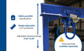 Vestil AHSN-4-15-7-TLC steel knock-down adjustable height gantry crane with total locking feature overview 3