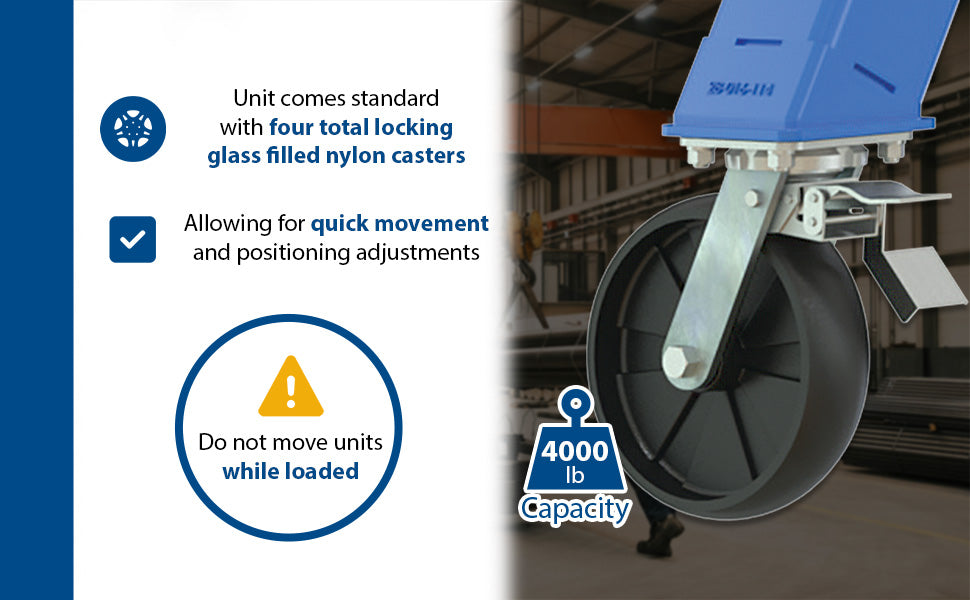 Vestil AHSN-4-15-7-TLC steel knock-down adjustable height gantry crane with total locking feature overview 1