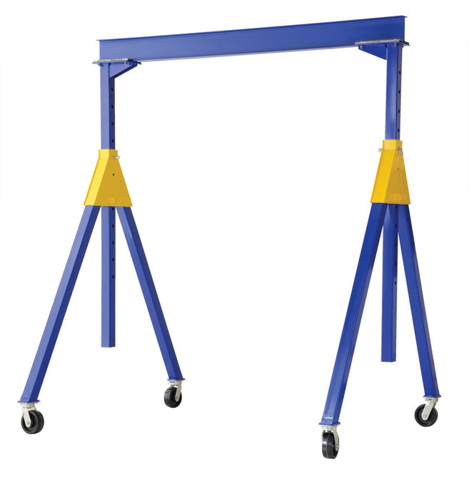 Vestil AHSN-6-10-12 Steel Knock-Down Adjustable Height Gantry Crane with Phenolic Casters 10 ft.Wide x 12 ft. Max Usable Heig