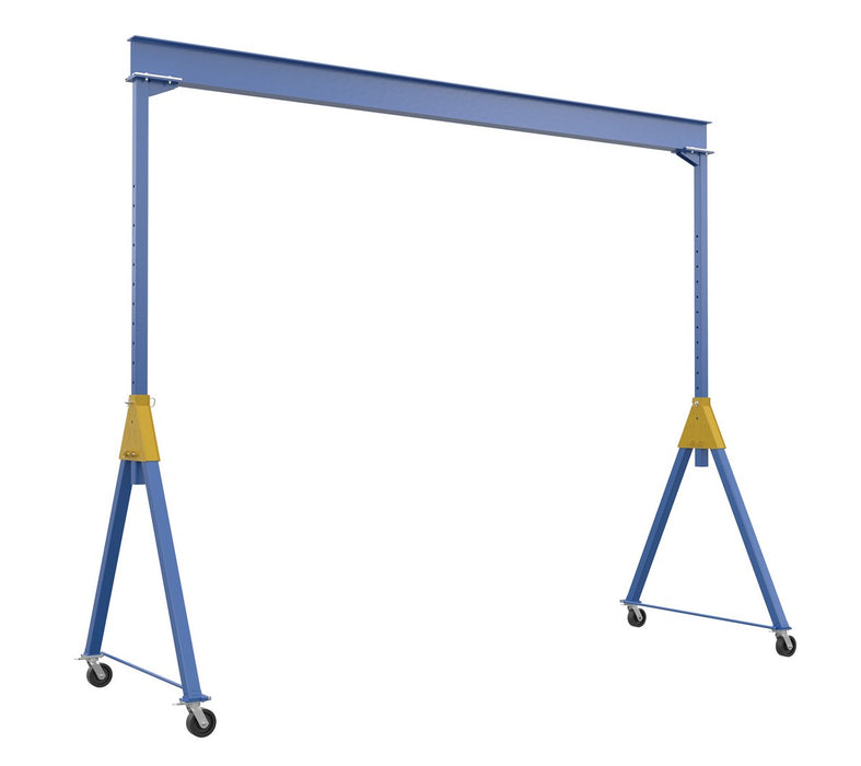 Vestil AHSN-6-20-16 Steel Knock-Down Adjustable Height Gantry Crane with Phenolic Casters 20 ft.Wide x 16 ft. Max Usable Heig
