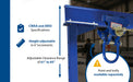 Vestil AHSN-8-15-7-TLC steel knock-down adjustable height gantry crane with total locking feature overview 2