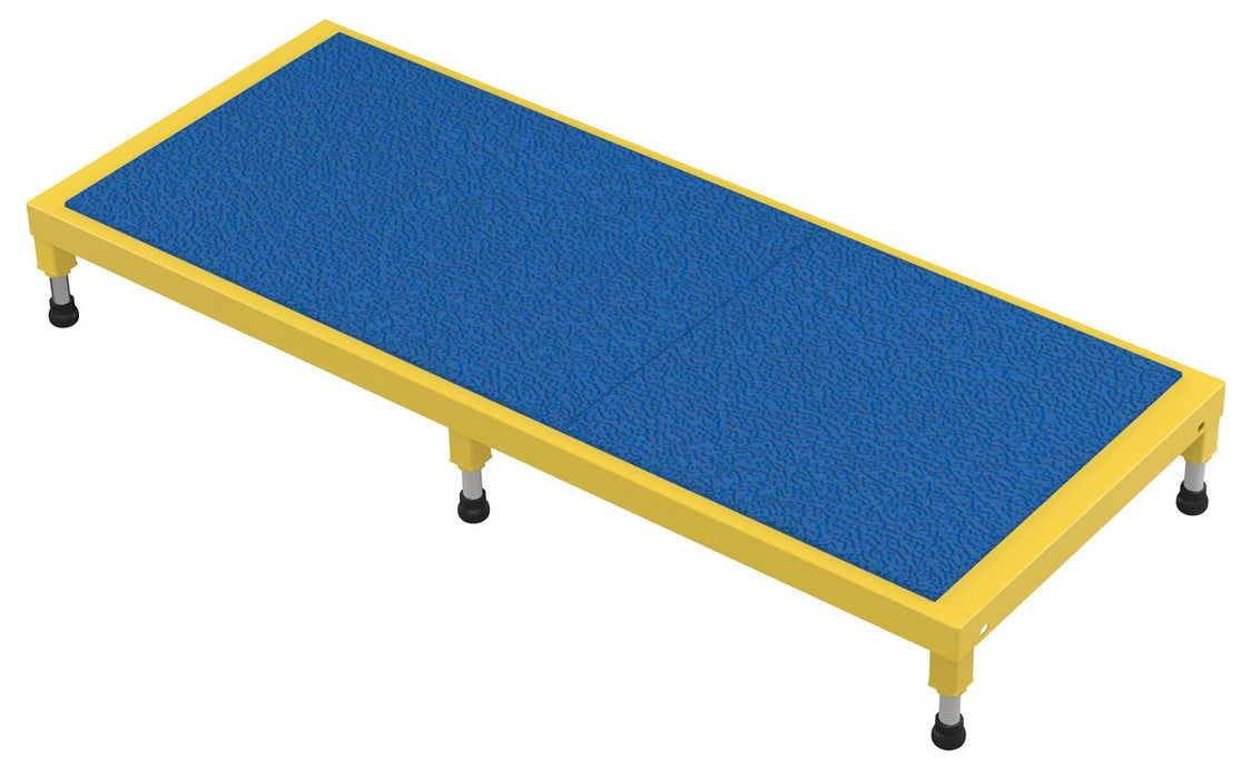 Vestil AHT-L-2460 Steel Adjustable Work-Mate Stand 60 in. x 24 in. x 6-3/4 in. 500 lb. Capacity Yellow