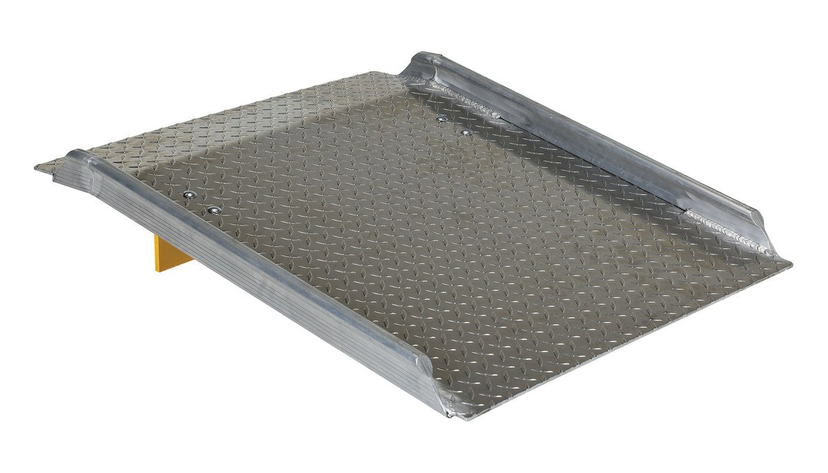 Vestil AHTD-3036 Aluminum Diamond Tread Hand Truck Dock Board with Curbs 35-7/8 in. x 31-1/4 in. x 7-3/16 in. 800 lb. Capacit