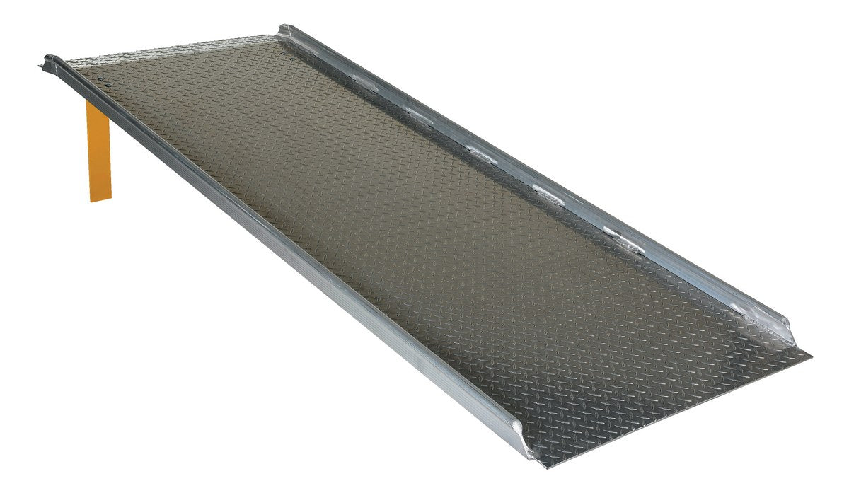 Vestil AHTD-3696 Aluminum Diamond Tread Hand Truck Dock Board with Curbs 95-7/8 in. x 37-1/4 in. x 19-1/8 in. 800 lb. Capacit
