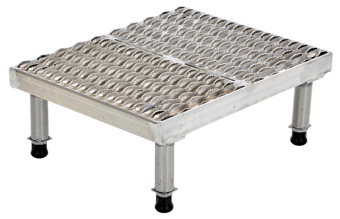Vestil AHW-H-1936-SS Stainless Steel Adjustable Work-Mate Stand 35-1/4 in. x 19 in. x 10-1/2 in. 500 lb. Capacity Silver