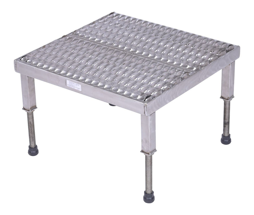 Vestil AHW-H-2424-SS Stainless Steel Adjustable Work-Mate Stand 23-1/2 in. x 24 in. x 10-1/2 in. 500 lb. Capacity Silver