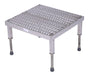 Vestil AHW-H-2424-SS Stainless Steel Adjustable Work-Mate Stand 23-1/2 in. x 24 in. x 10-1/2 in. 500 lb. Capacity Silver