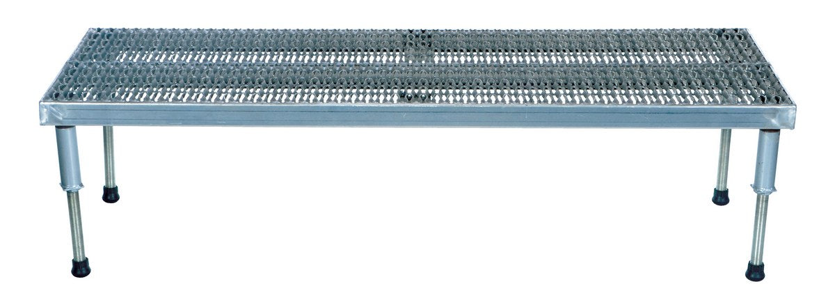 Vestil AHW-H-2460-SS Stainless Steel Adjustable Work-Mate Stand 60 in. x 23-1/2 in. x 10-1/2 in. 500 lb. Capacity Silver