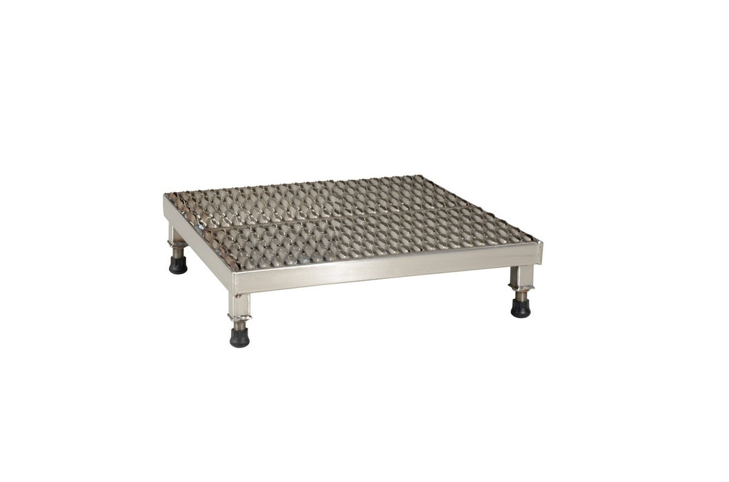 Vestil AHW-L-1924-SS Stainless Steel Adjustable Work-Mate Stand 23-1/2 in. x 19 in. x 6-3/4 in. 500 lb. Capacity Silver