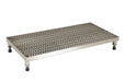 Vestil AHW-L-1936-SS Stainless Steel Adjustable Work-Mate Stand 35-1/4 in. x 19 in. x 6-3/4 in. 500 lb. Capacity Silver
